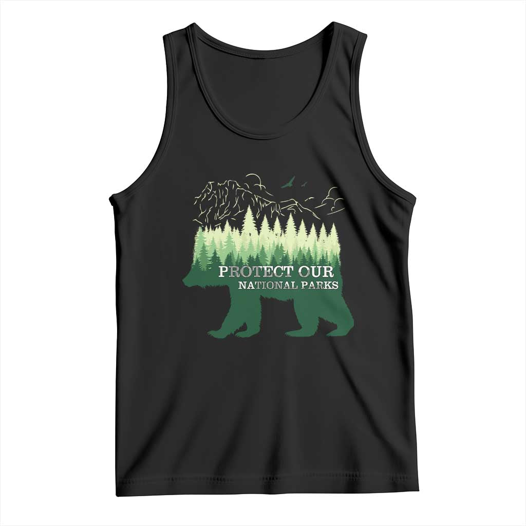 Protect Our Parks National Park Tank Top Bear Hiking Nature