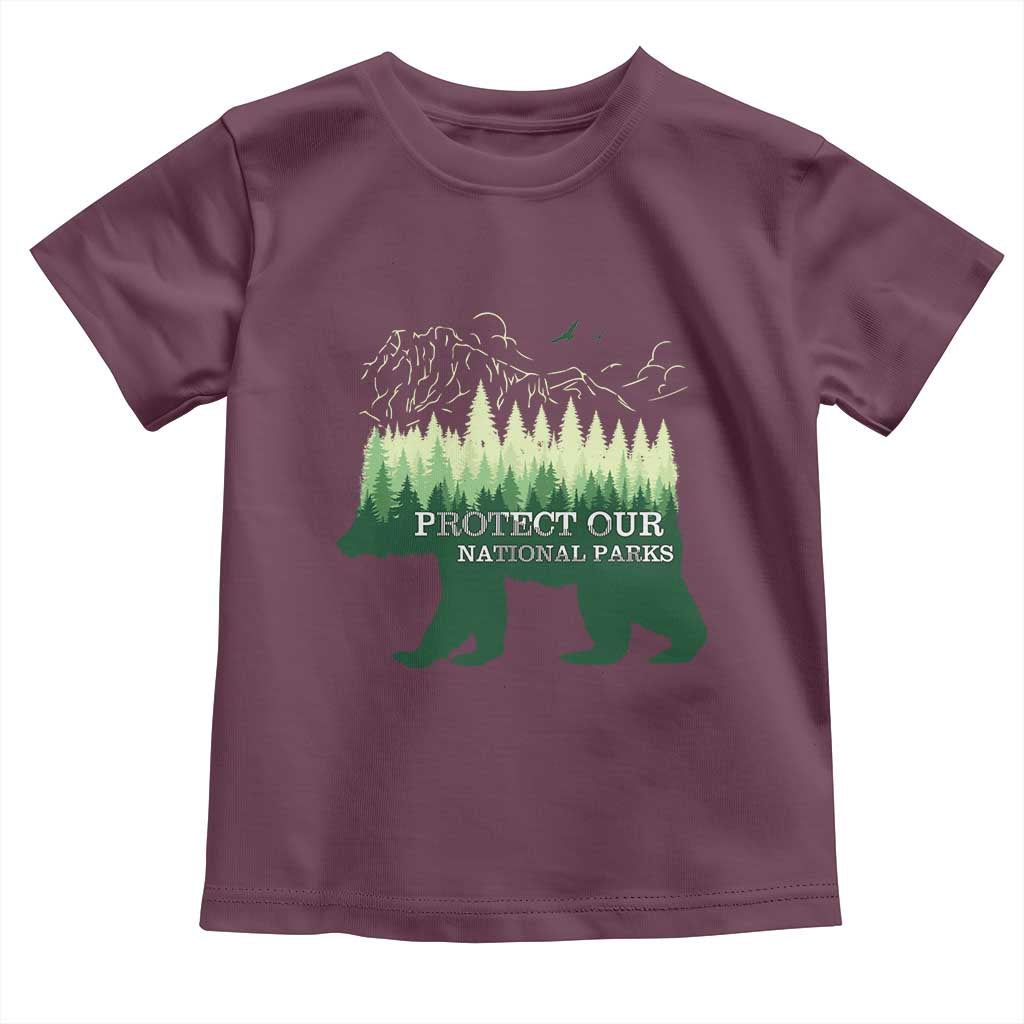Protect Our Parks National Park Toddler T Shirt Bear Hiking Nature
