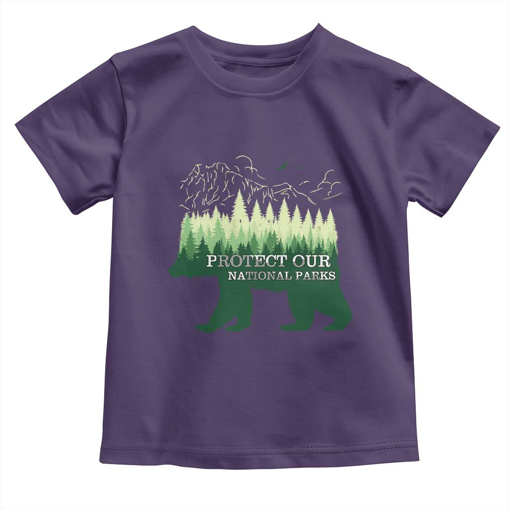 Protect Our Parks National Park Toddler T Shirt Bear Hiking Nature
