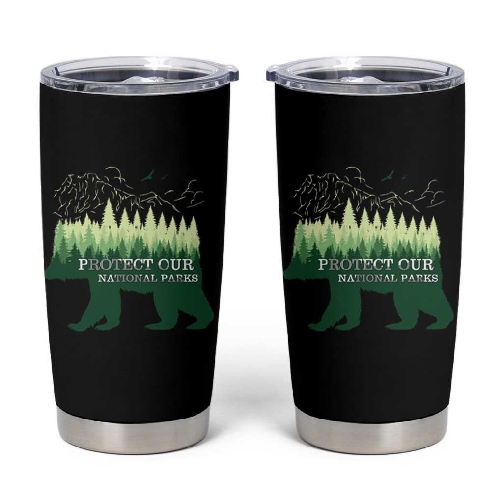 Protect Our Parks National Park Tumbler Cup Bear Hiking Nature