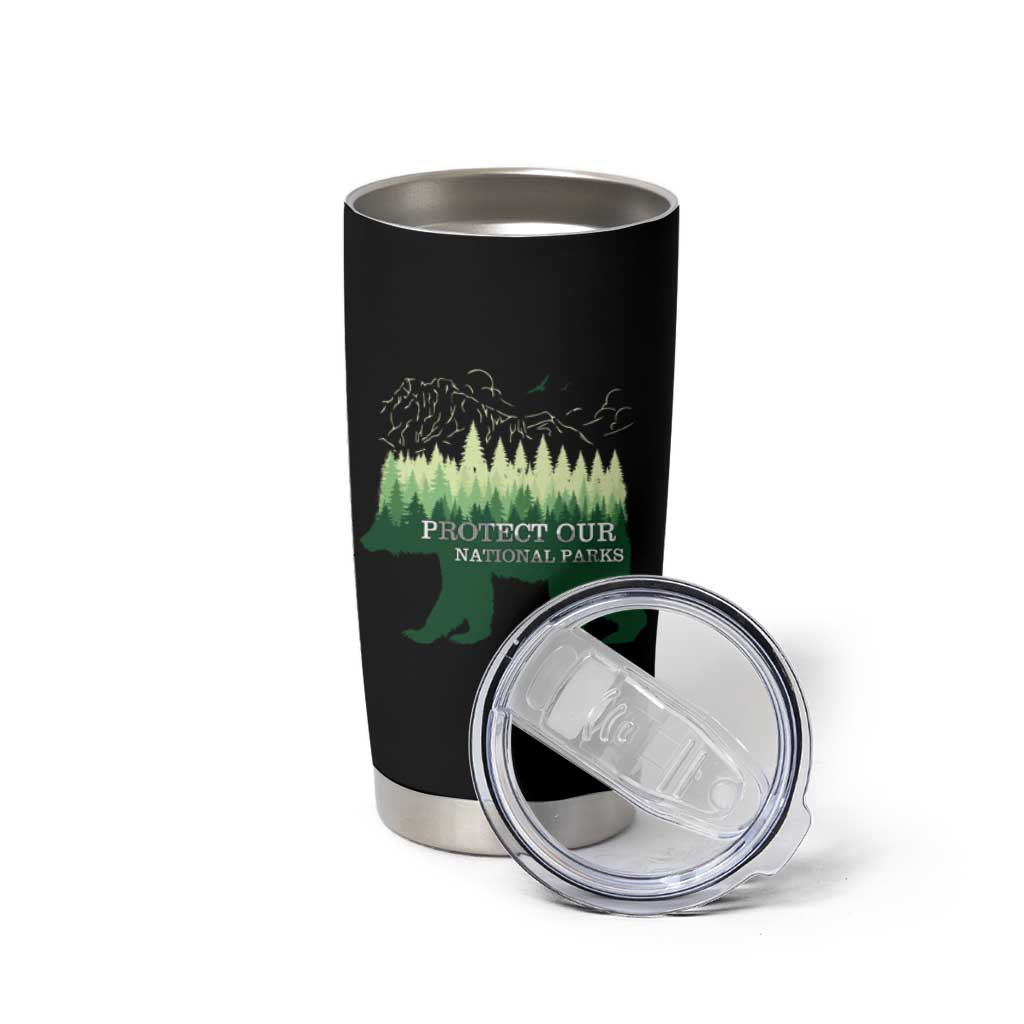 Protect Our Parks National Park Tumbler Cup Bear Hiking Nature