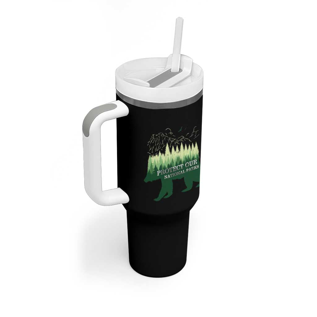 Protect Our Parks National Park Tumbler With Handle Bear Hiking Nature