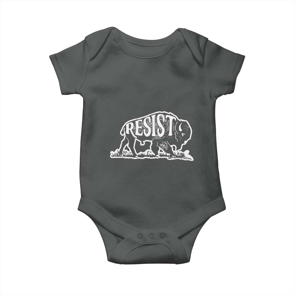 Protect Our National Parks Baby Onesie Bison Wildlife Resist