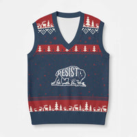 Protect Our National Parks V-Neck Knit Sweater Vest Bison Wildlife Resist - Wonder Print Shop