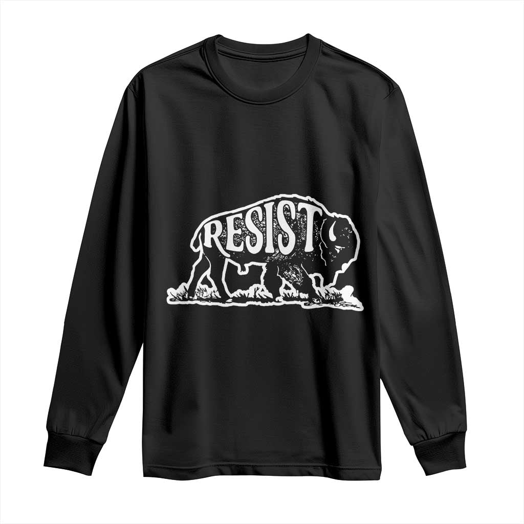 Protect Our National Parks Long Sleeve Shirt Bison Wildlife Resist