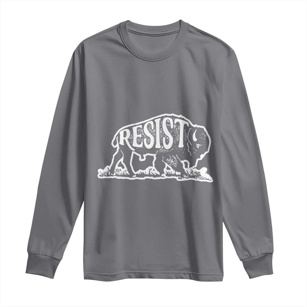 Protect Our National Parks Long Sleeve Shirt Bison Wildlife Resist