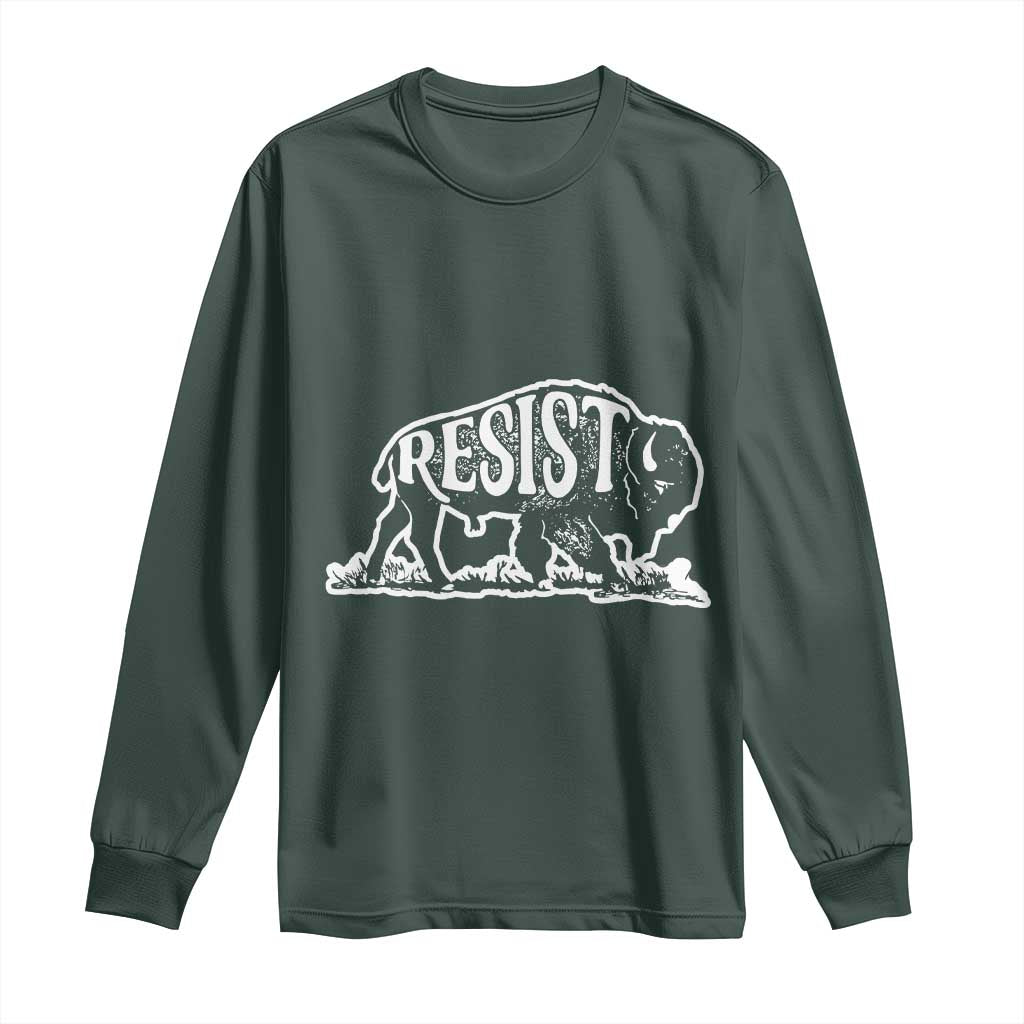 Protect Our National Parks Long Sleeve Shirt Bison Wildlife Resist