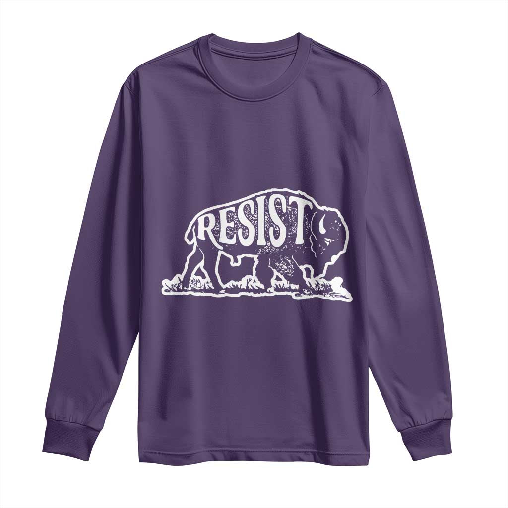 Protect Our National Parks Long Sleeve Shirt Bison Wildlife Resist
