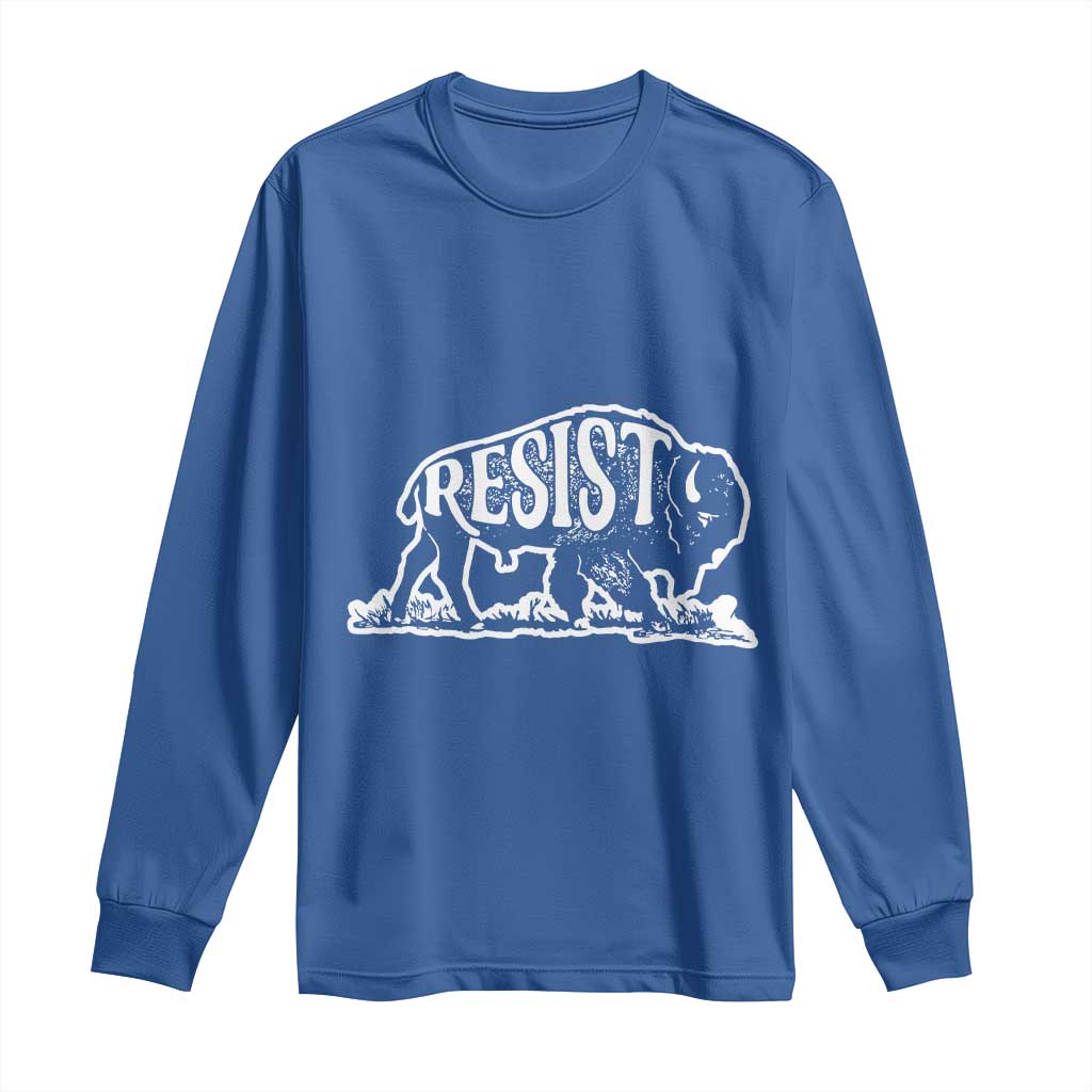Protect Our National Parks Long Sleeve Shirt Bison Wildlife Resist