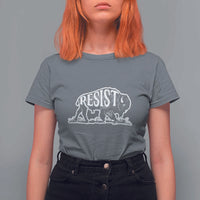 Protect Our National Parks T Shirt For Women Bison Wildlife Resist