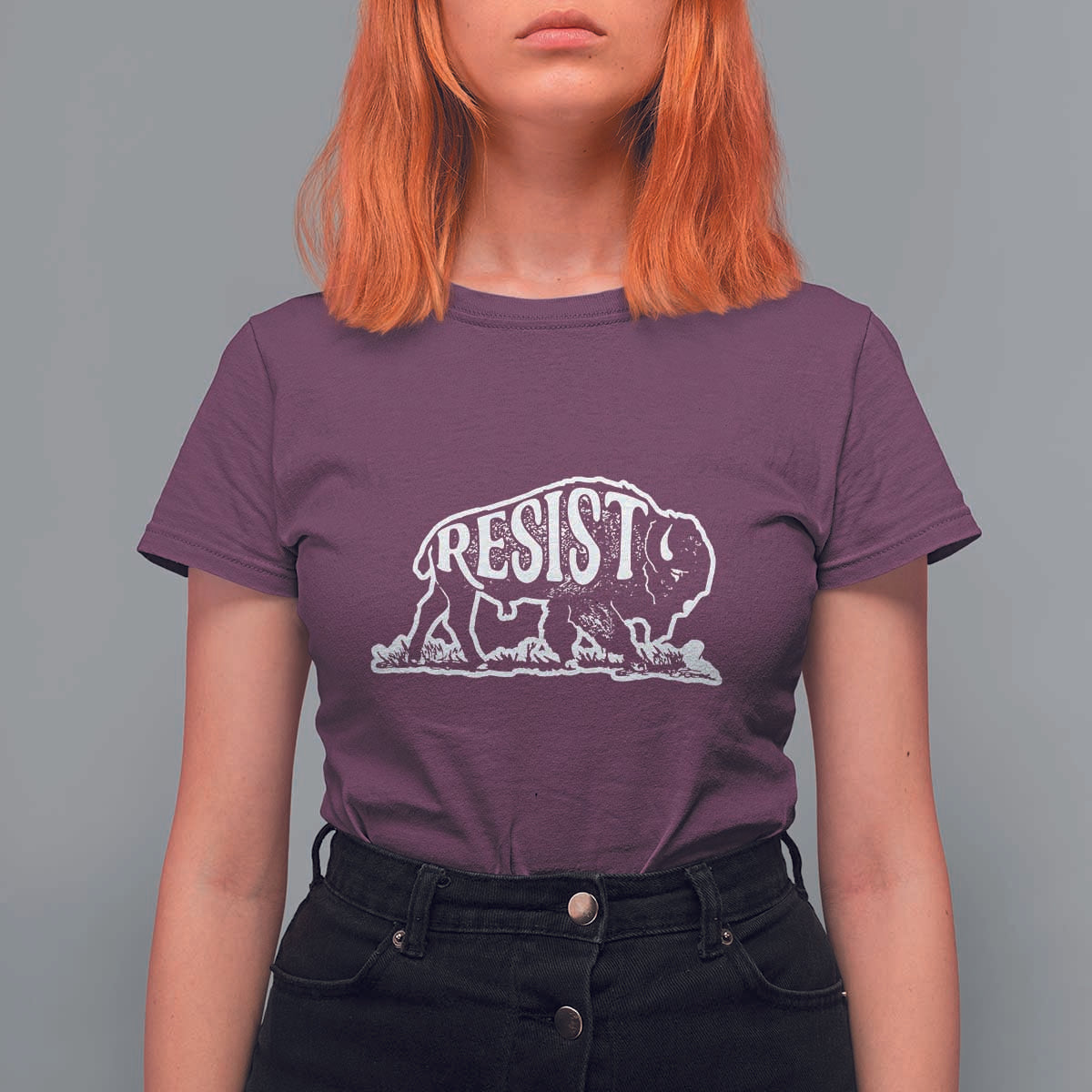 Protect Our National Parks T Shirt For Women Bison Wildlife Resist