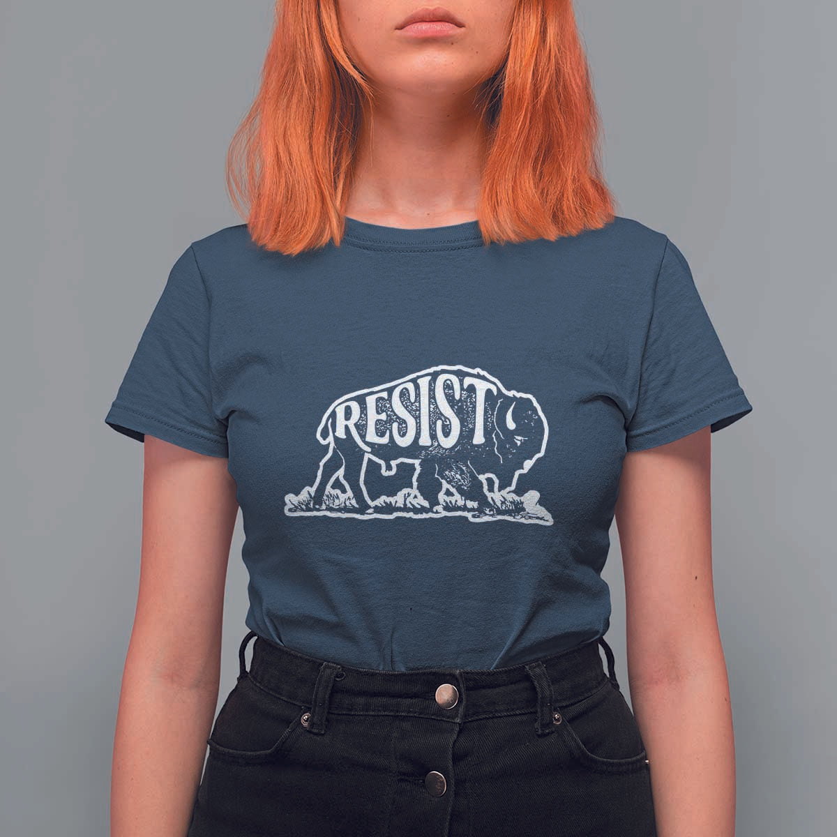 Protect Our National Parks T Shirt For Women Bison Wildlife Resist