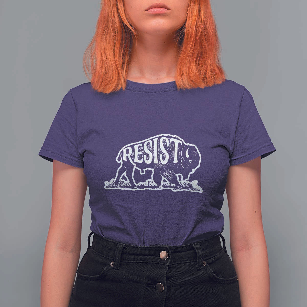 Protect Our National Parks T Shirt For Women Bison Wildlife Resist