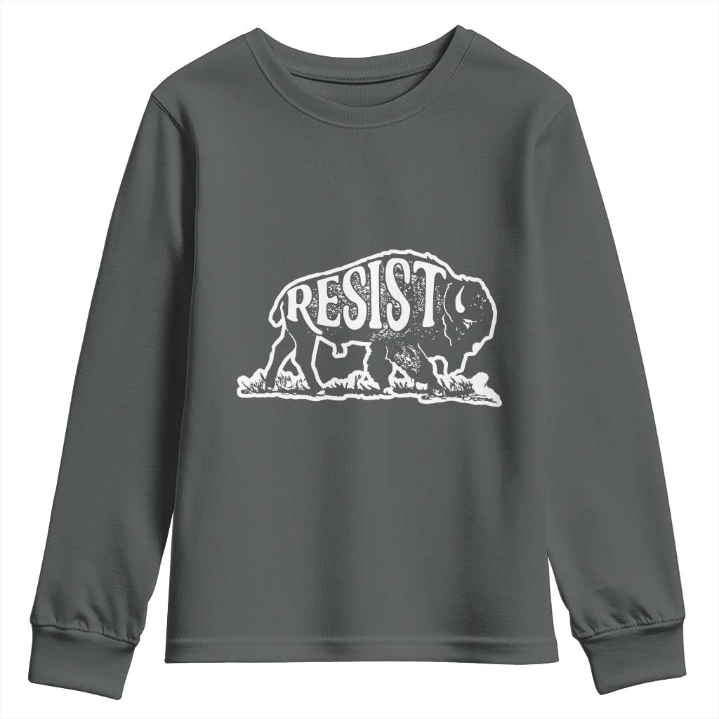 Protect Our National Parks Youth Sweatshirt Bison Wildlife Resist