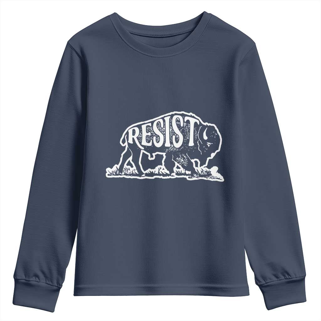 Protect Our National Parks Youth Sweatshirt Bison Wildlife Resist
