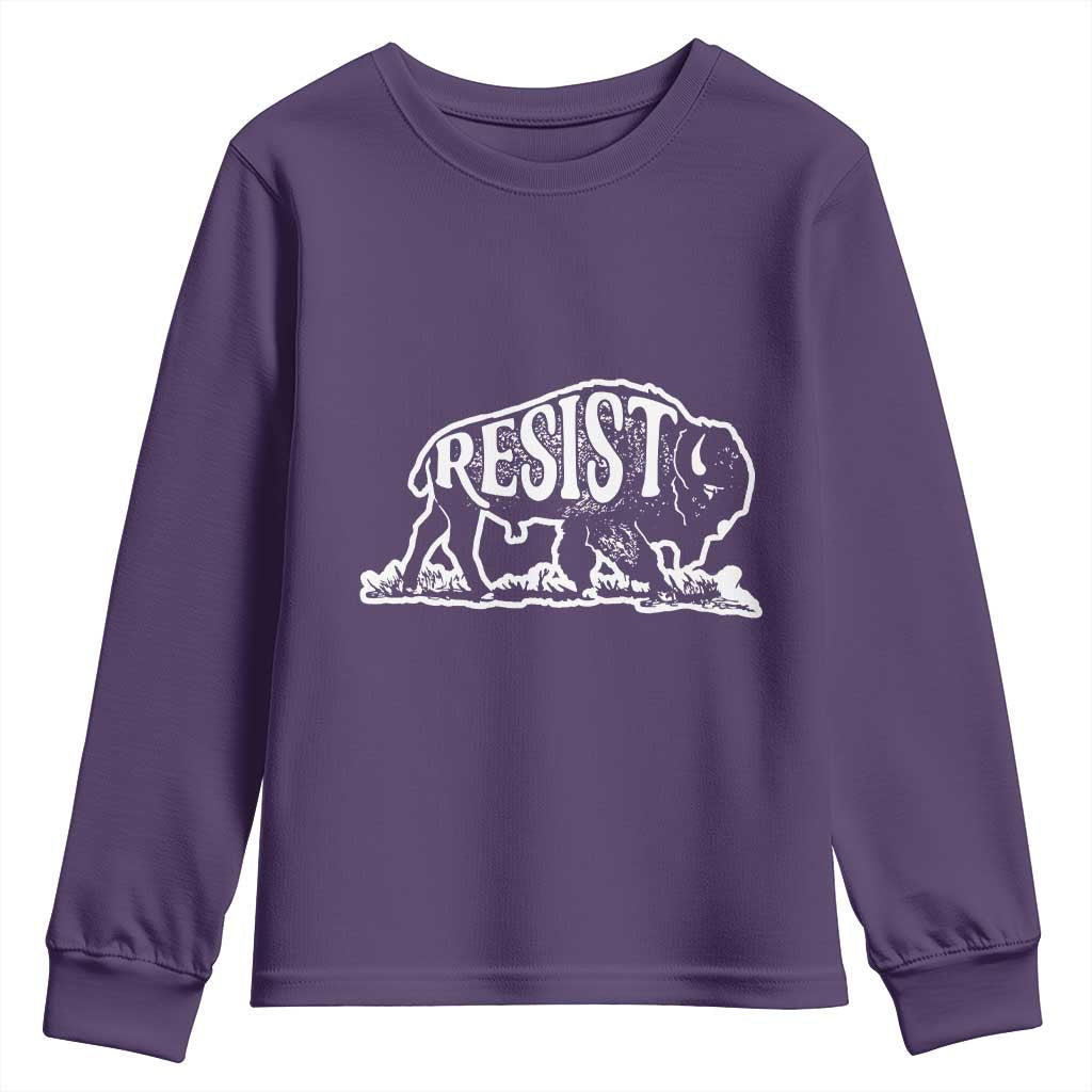 Protect Our National Parks Youth Sweatshirt Bison Wildlife Resist