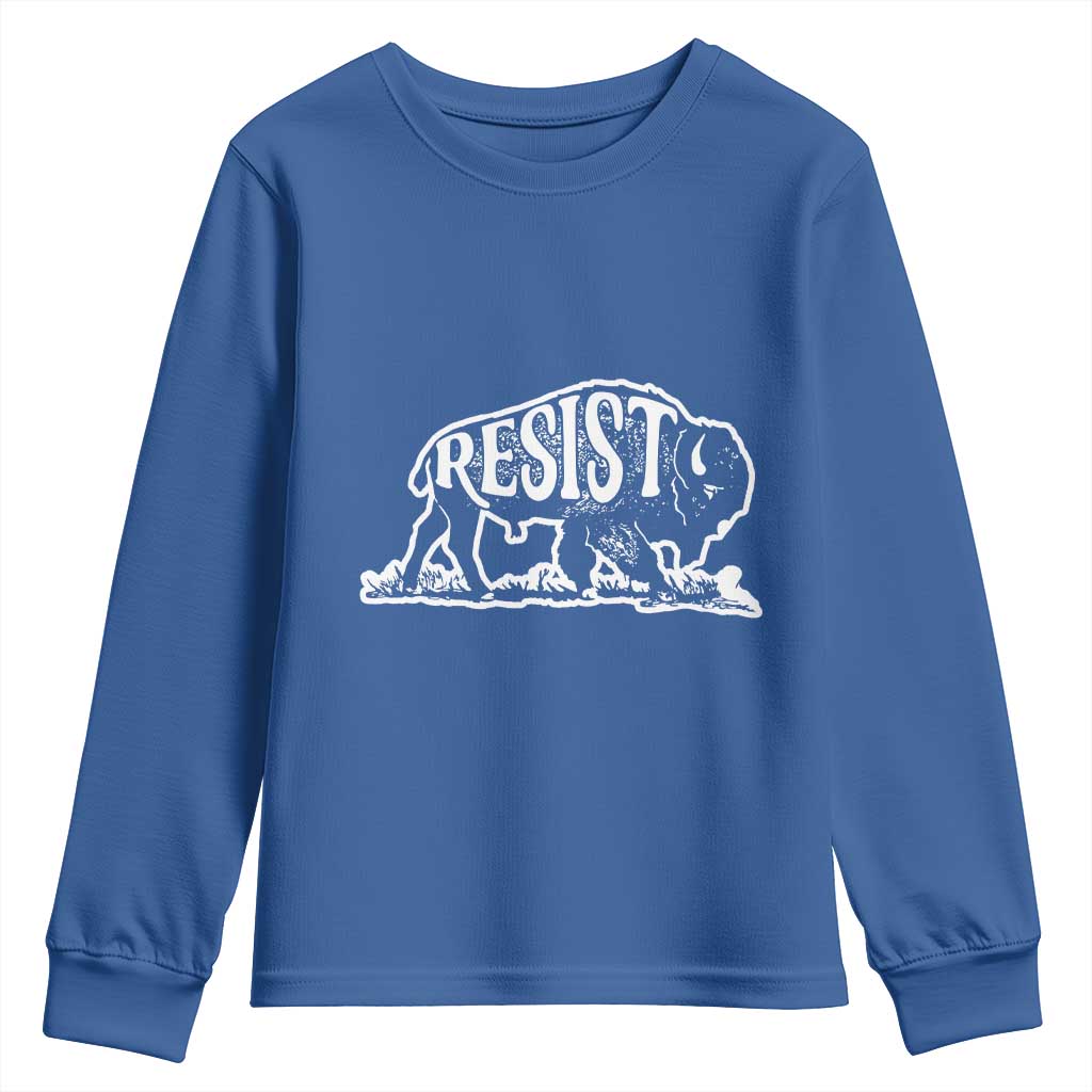 Protect Our National Parks Youth Sweatshirt Bison Wildlife Resist