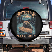 Protect Our National Parks Spare Tire Cover Parks Not Profits Bear Retro Graphic