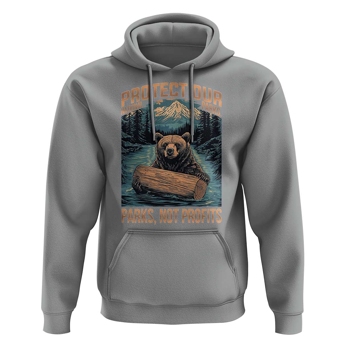Protect Our National Parks Hoodie Parks Not Profits Bear Retro Graphic