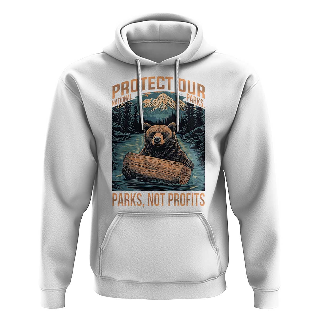 Protect Our National Parks Hoodie Parks Not Profits Bear Retro Graphic