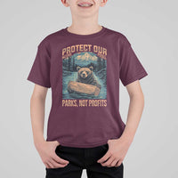 Protect Our National Parks T Shirt For Kid Parks Not Profits Bear Retro Graphic