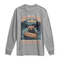 Protect Our National Parks Long Sleeve Shirt Parks Not Profits Bear Retro Graphic