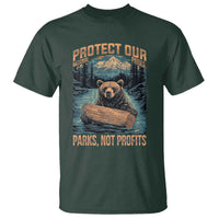 Protect Our National Parks T Shirt Parks Not Profits Bear Retro Graphic