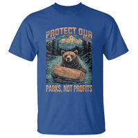 Protect Our National Parks T Shirt Parks Not Profits Bear Retro Graphic