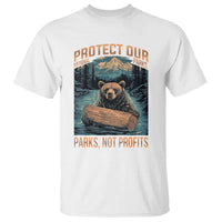 Protect Our National Parks T Shirt Parks Not Profits Bear Retro Graphic