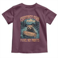Protect Our National Parks Toddler T Shirt Parks Not Profits Bear Retro Graphic