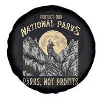 Protect Our National Parks Spare Tire Cover Parks Not Profits Wolf Retro Graphic