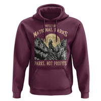 Protect Our National Parks Hoodie Parks Not Profits Wolf Retro Graphic