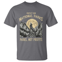 Protect Our National Parks T Shirt Parks Not Profits Wolf Retro Graphic