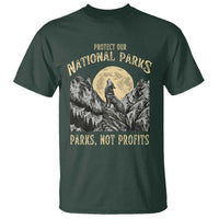Protect Our National Parks T Shirt Parks Not Profits Wolf Retro Graphic