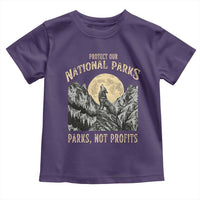 Protect Our National Parks Toddler T Shirt Parks Not Profits Wolf Retro Graphic