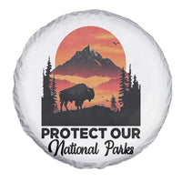 Protect Our National Parks Spare Tire Cover Bison Buffalo Vintage Graphic
