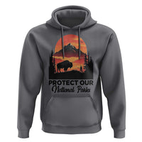 Protect Our National Parks Hoodie Bison Buffalo Vintage Graphic