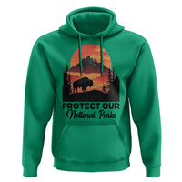Protect Our National Parks Hoodie Bison Buffalo Vintage Graphic