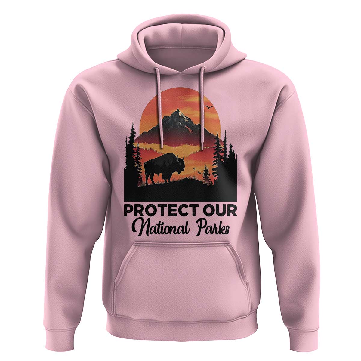 Protect Our National Parks Hoodie Bison Buffalo Vintage Graphic