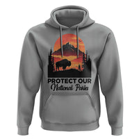 Protect Our National Parks Hoodie Bison Buffalo Vintage Graphic