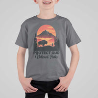 Protect Our National Parks T Shirt For Kid Bison Buffalo Vintage Graphic
