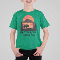 Protect Our National Parks T Shirt For Kid Bison Buffalo Vintage Graphic