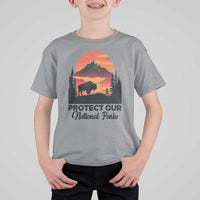 Protect Our National Parks T Shirt For Kid Bison Buffalo Vintage Graphic