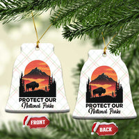 Protect Our National Parks Ceramic Ornament Bison Buffalo Vintage Graphic - Wonder Print Shop
