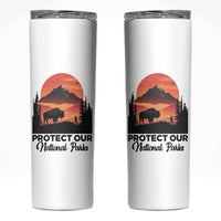 Protect Our National Parks Skinny Tumbler Bison Buffalo Vintage Graphic