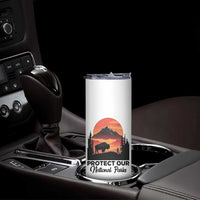 Protect Our National Parks Skinny Tumbler Bison Buffalo Vintage Graphic