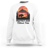 Protect Our National Parks Sweatshirt Bison Buffalo Vintage Graphic
