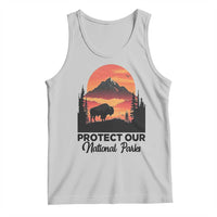 Protect Our National Parks Tank Top Bison Buffalo Vintage Graphic