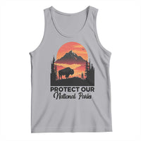 Protect Our National Parks Tank Top Bison Buffalo Vintage Graphic