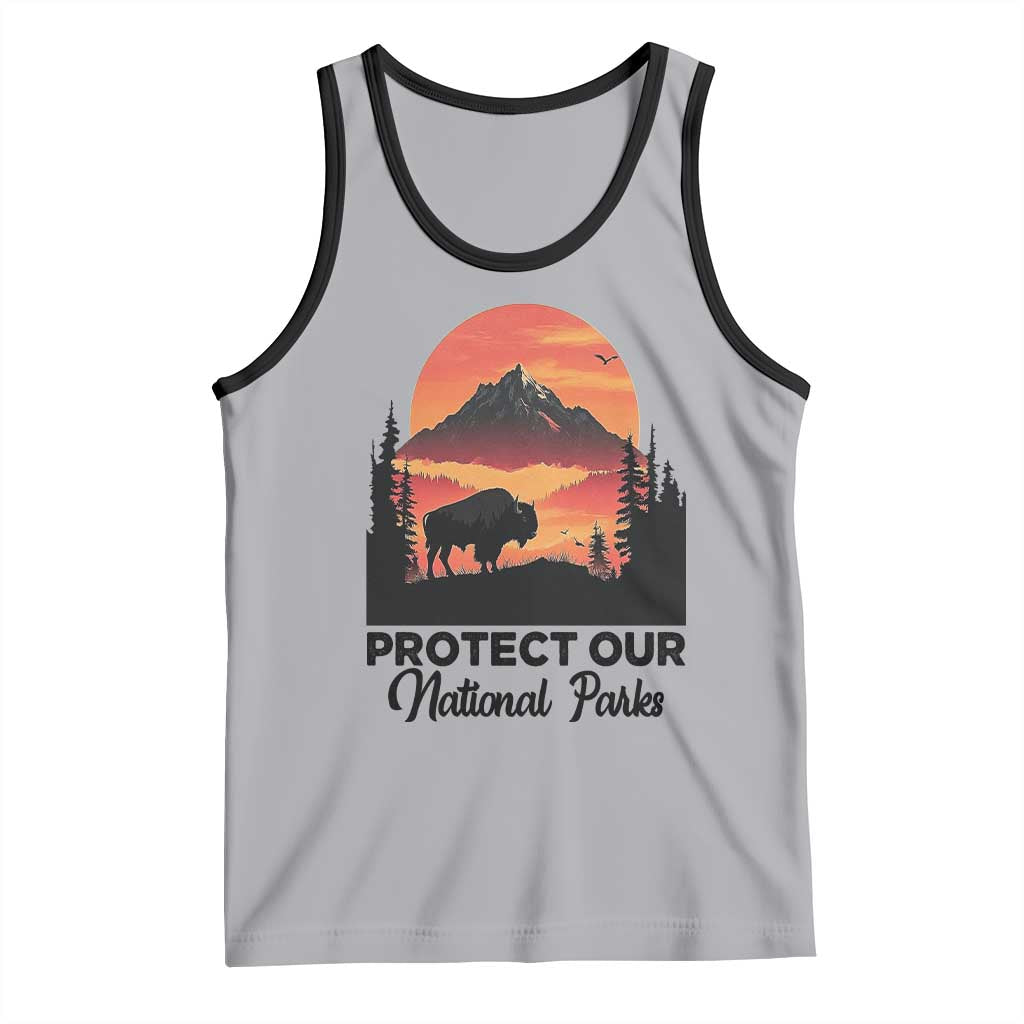 Protect Our National Parks Tank Top Bison Buffalo Vintage Graphic